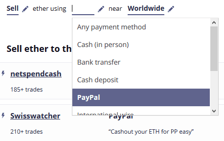 LocalCryptos PayPal